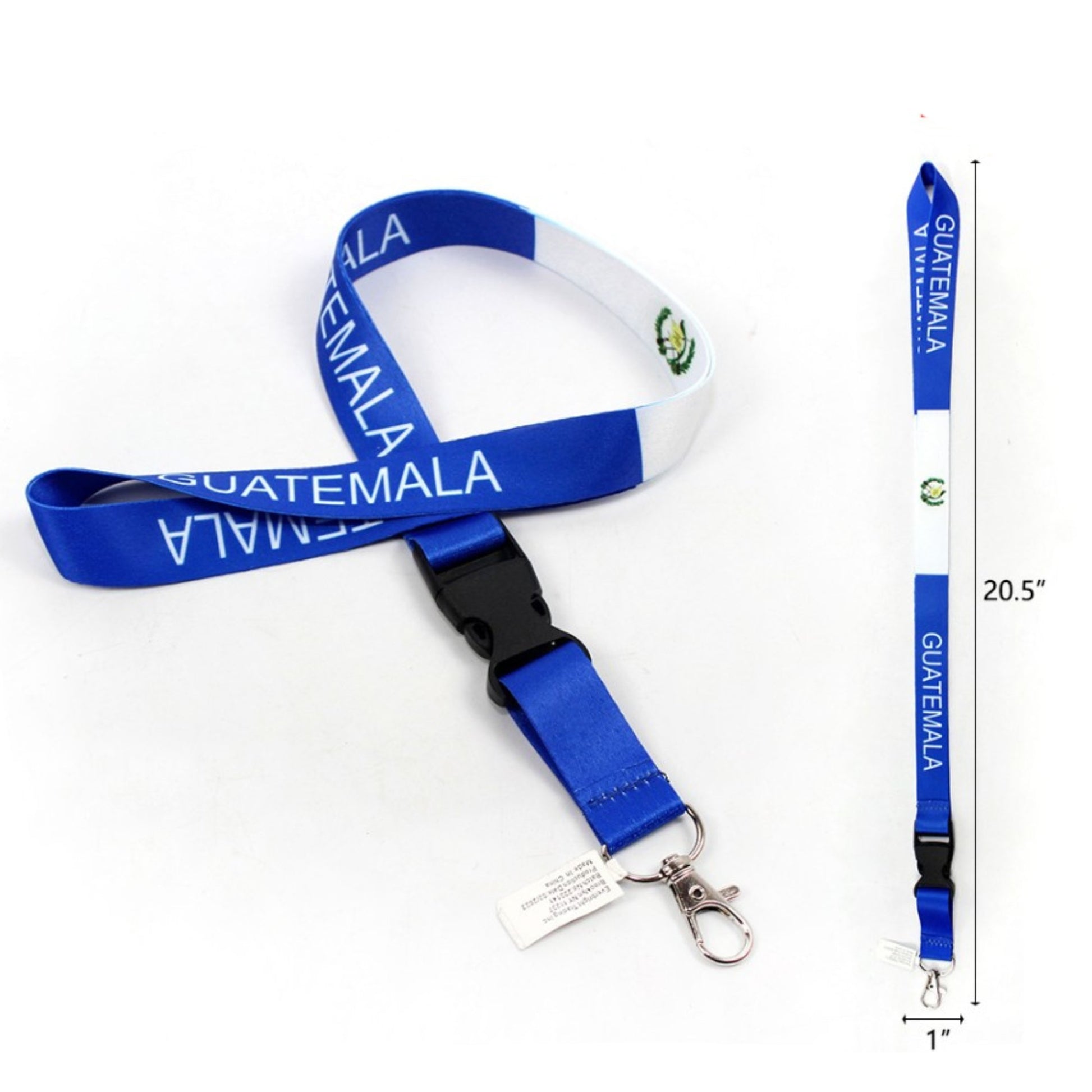 Guatemala Flag Lanyard Keychain with Quick Release – Neck Strap for Keys, ID Cards, and Badges