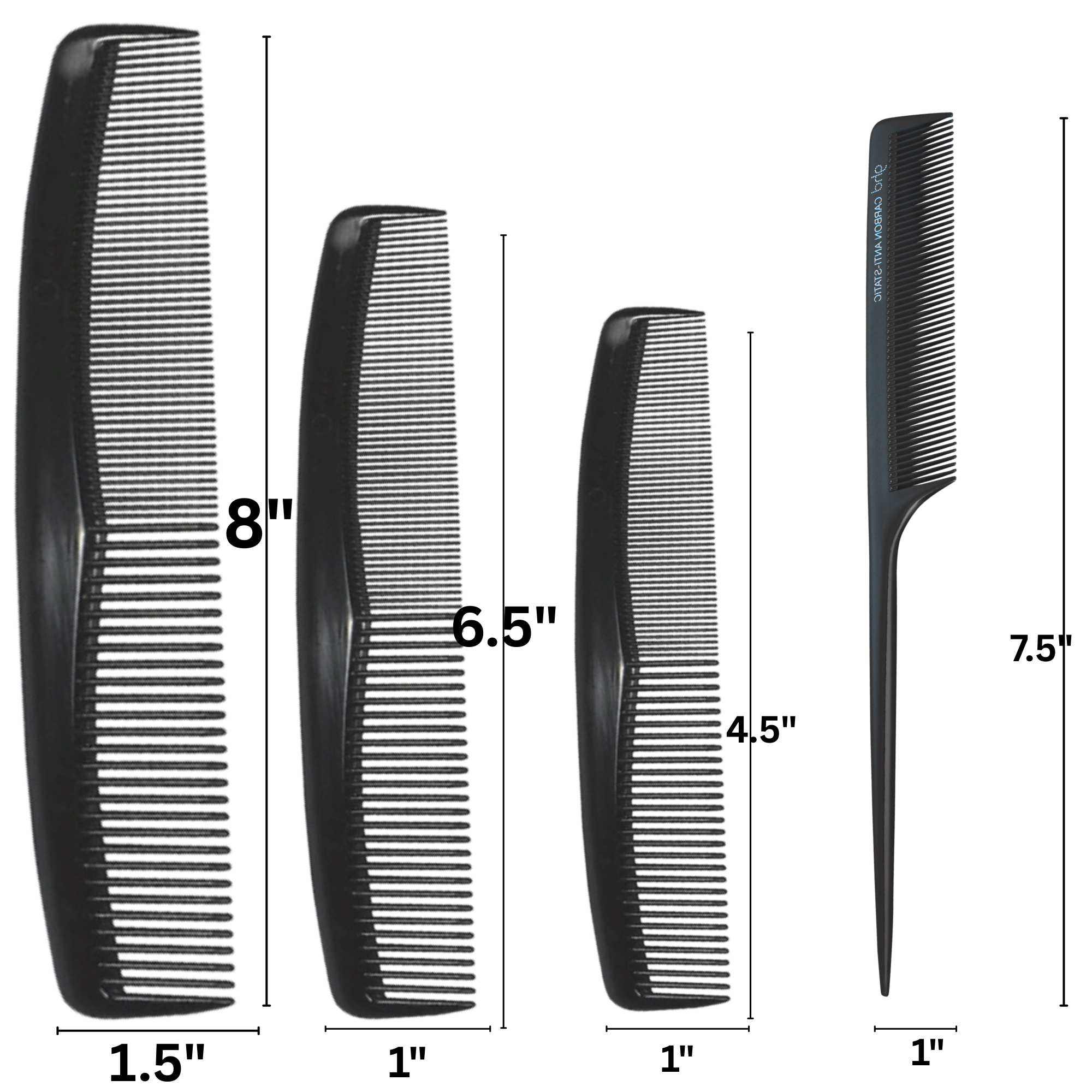 Multi Purpose 4 Pcs Hair Comb Set Beauty Tools product detail image