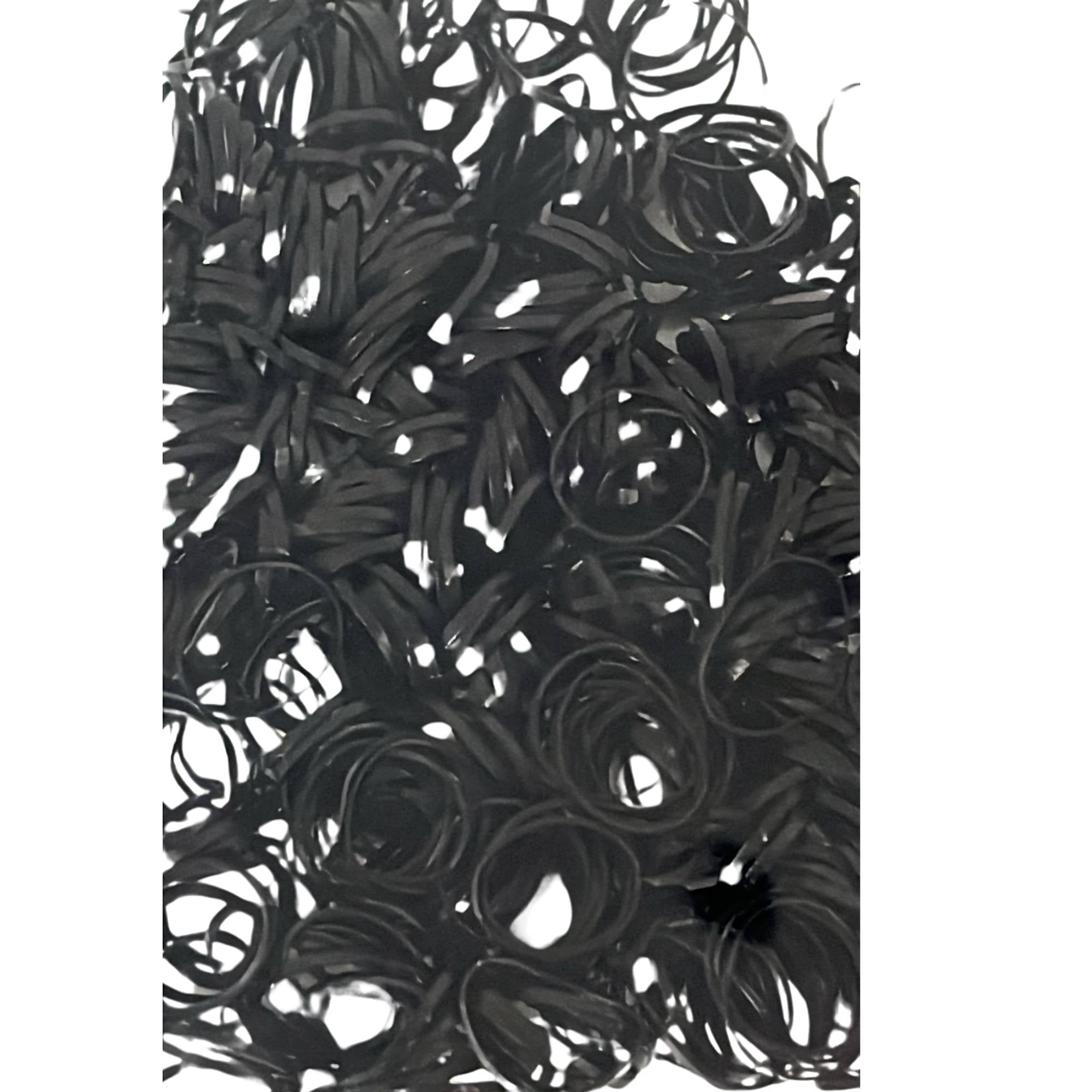 Small Black Color Hair Rubber Bands: 1 Pack Hair Bands lifestyle use image