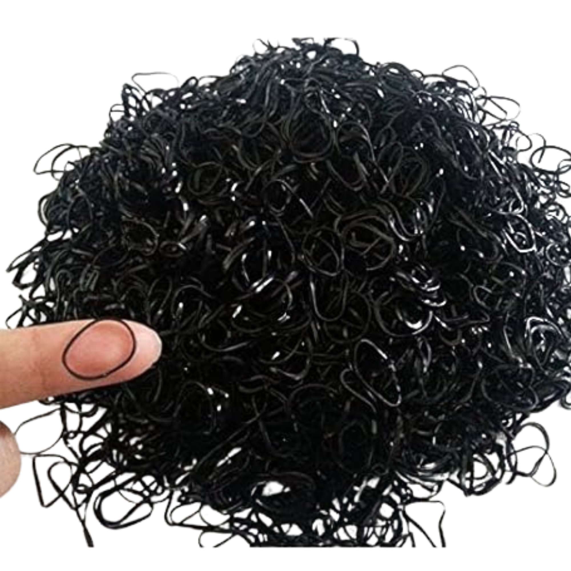 Small Black Color Hair Rubber Bands: 1 Pack Hair Bands product detail image