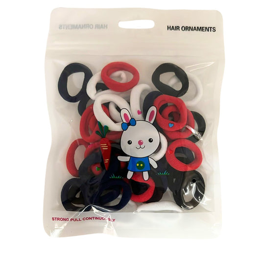 Hair Ties in Black, White & Red