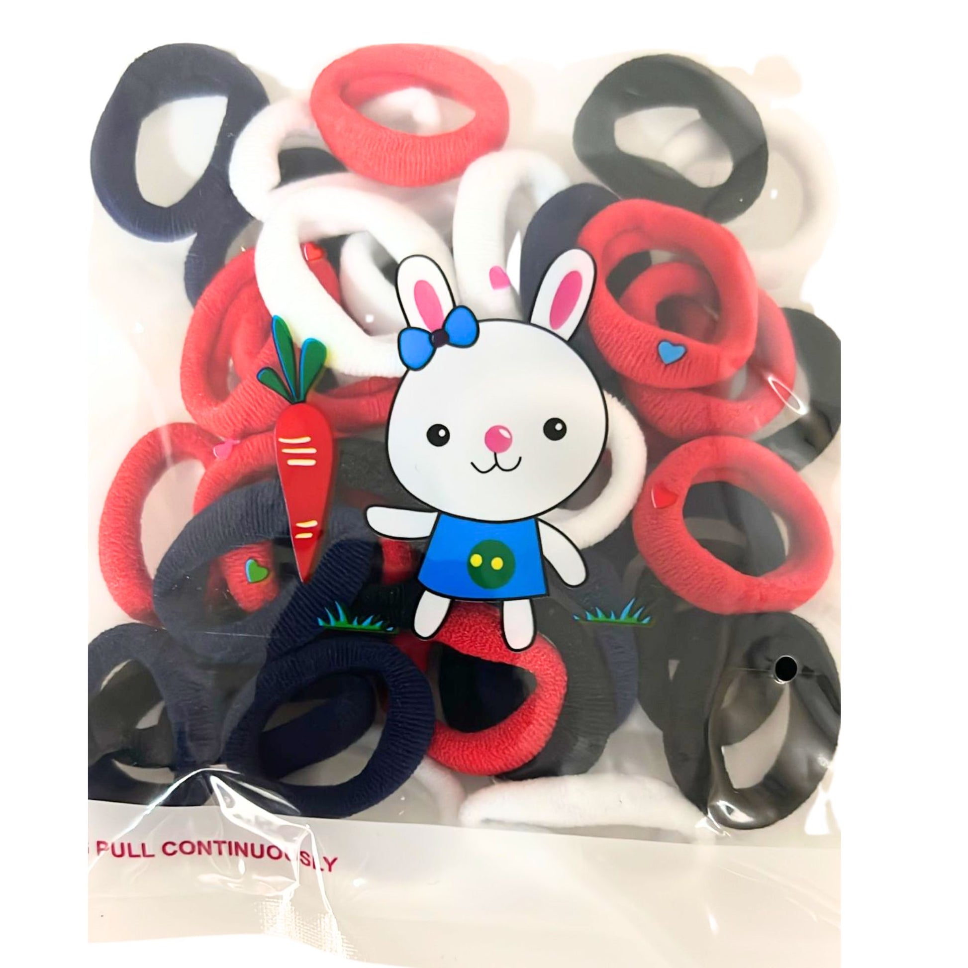 Hair Ties in Black, White & Red