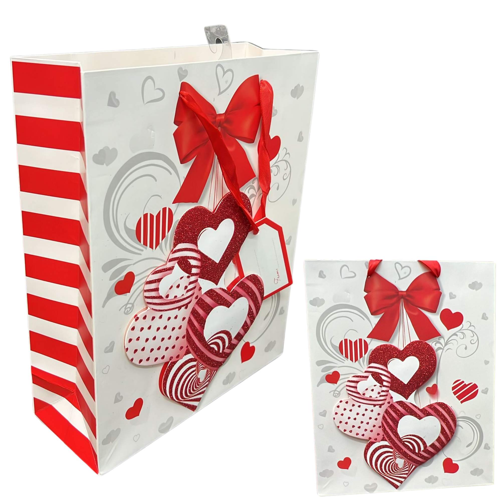Heart Design Valentines Day 10x13 Gift Bags: 1 Pack Gift Bag Valentines product image 12