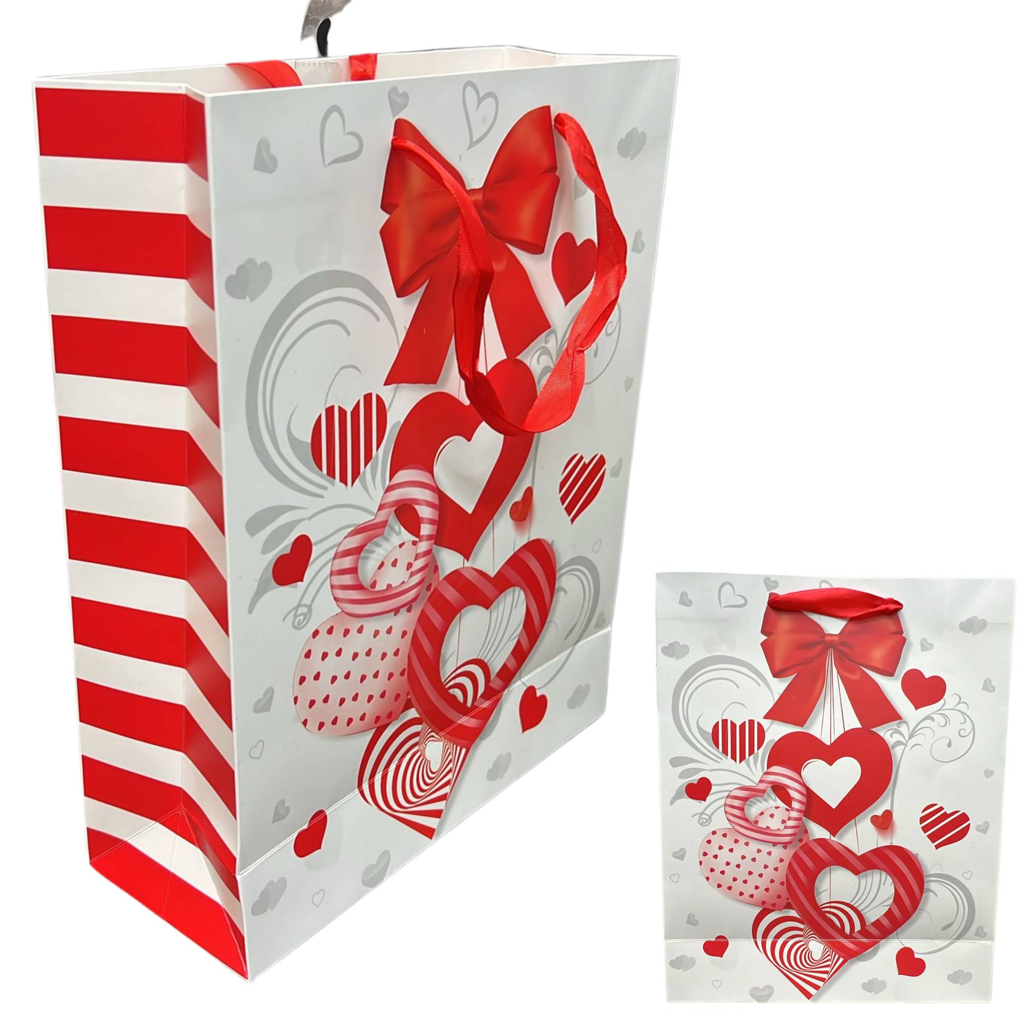 Heart Design Valentines Day 10x13 Gift Bags: 1 Pack Gift Bag Valentines product image 11