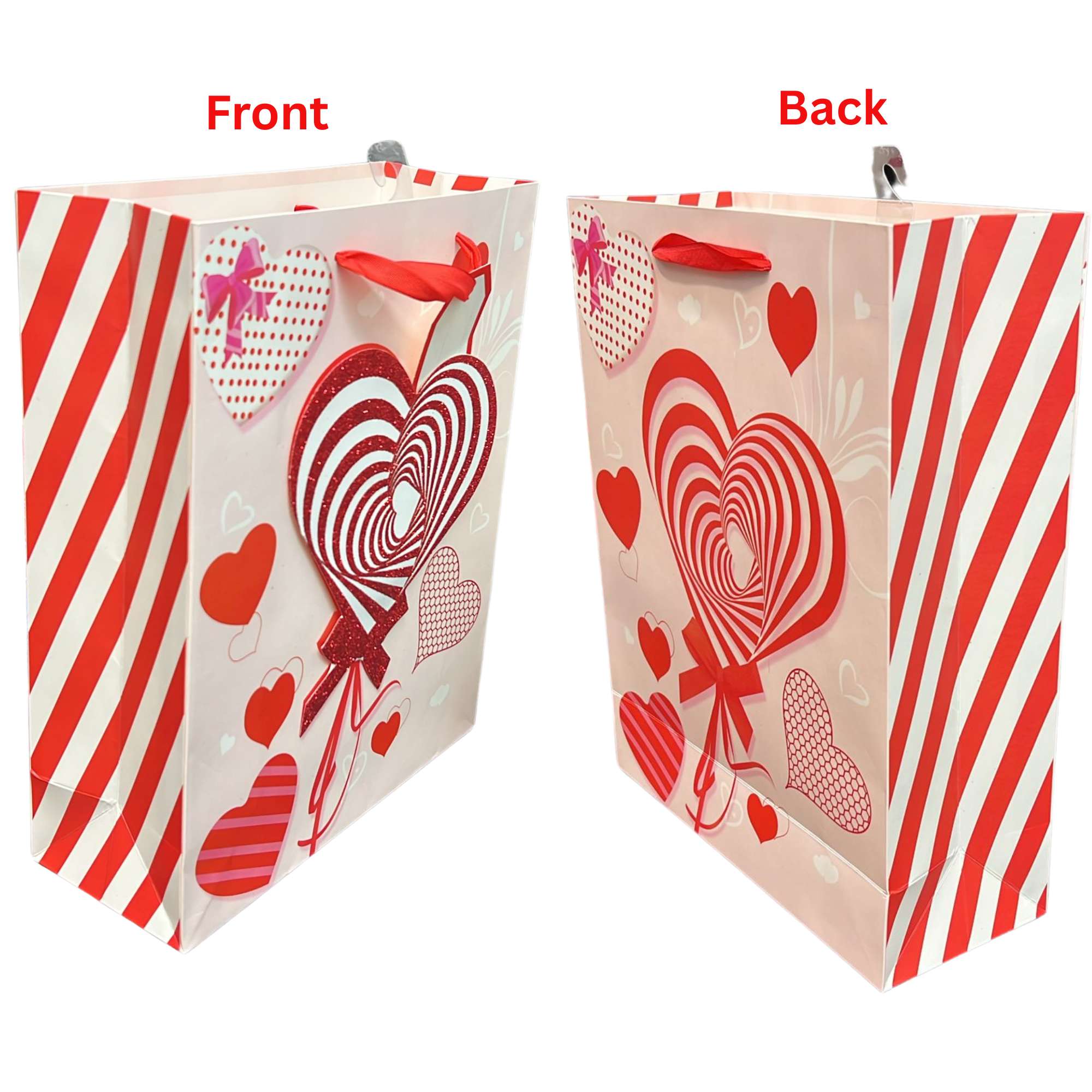 Heart Design Valentines Day 10x13 Gift Bags: 1 Pack Gift Bag Valentines product image 16