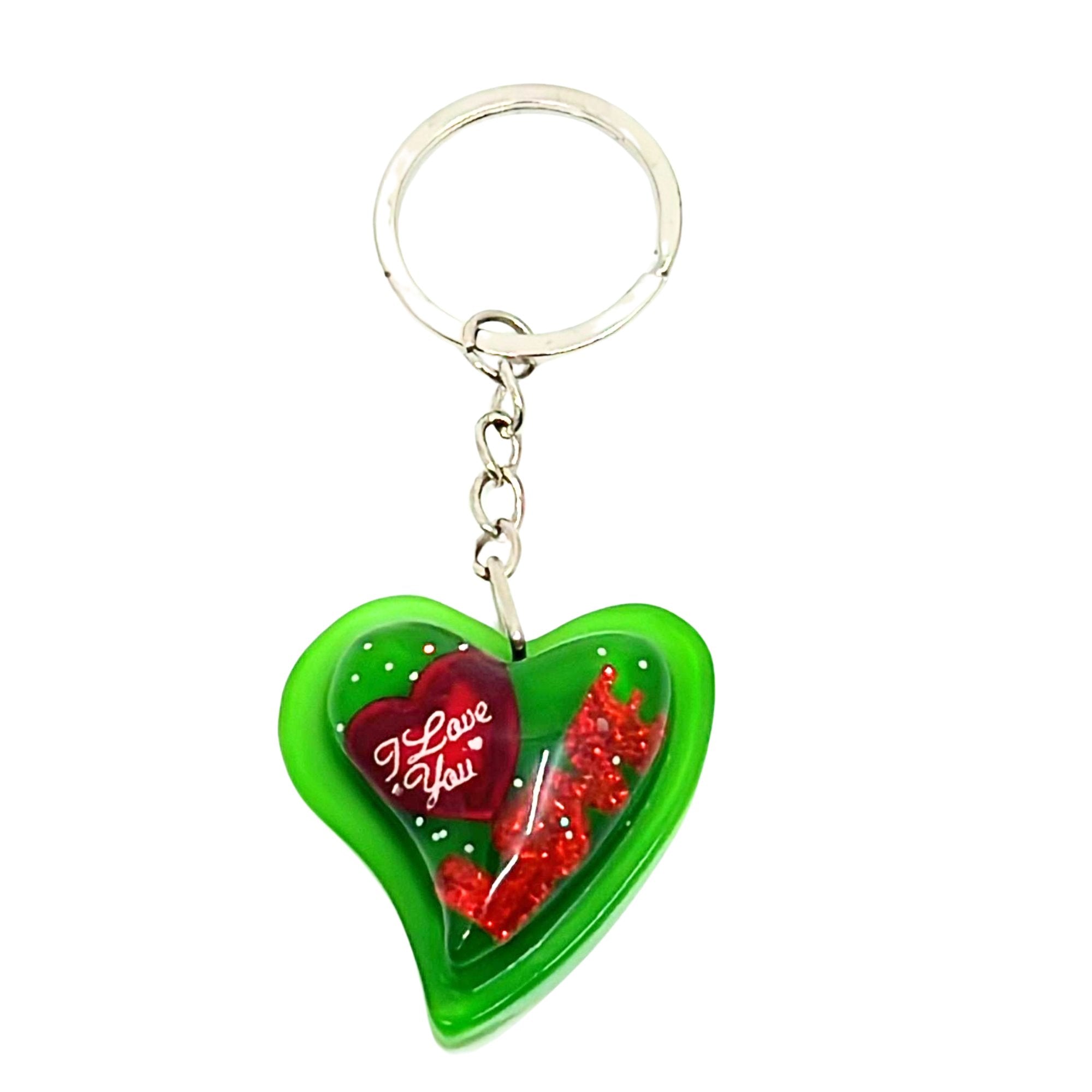 3.75" Heart Shape Keychain – Glowing at Night, Colors May Vary: 1 Pack Keychain Novelty & Souvenir Catalog lifestyle use