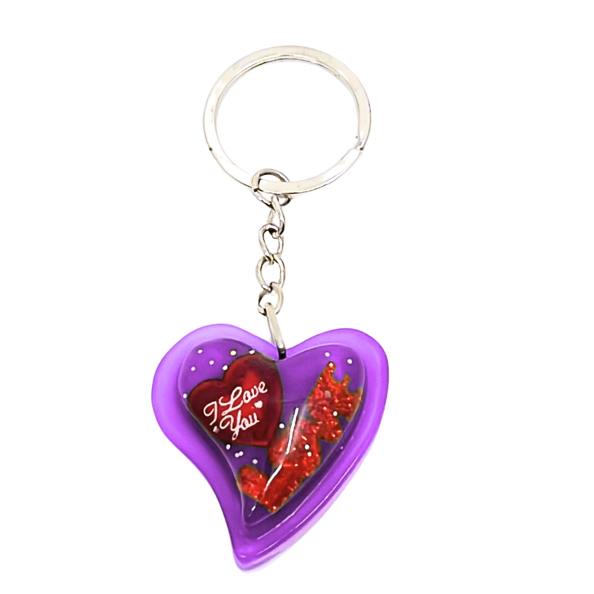 3.75" Heart Shape Keychain – Glowing at Night, Colors May Vary: 1 Pack Keychain Novelty & Souvenir Catalog size and feature