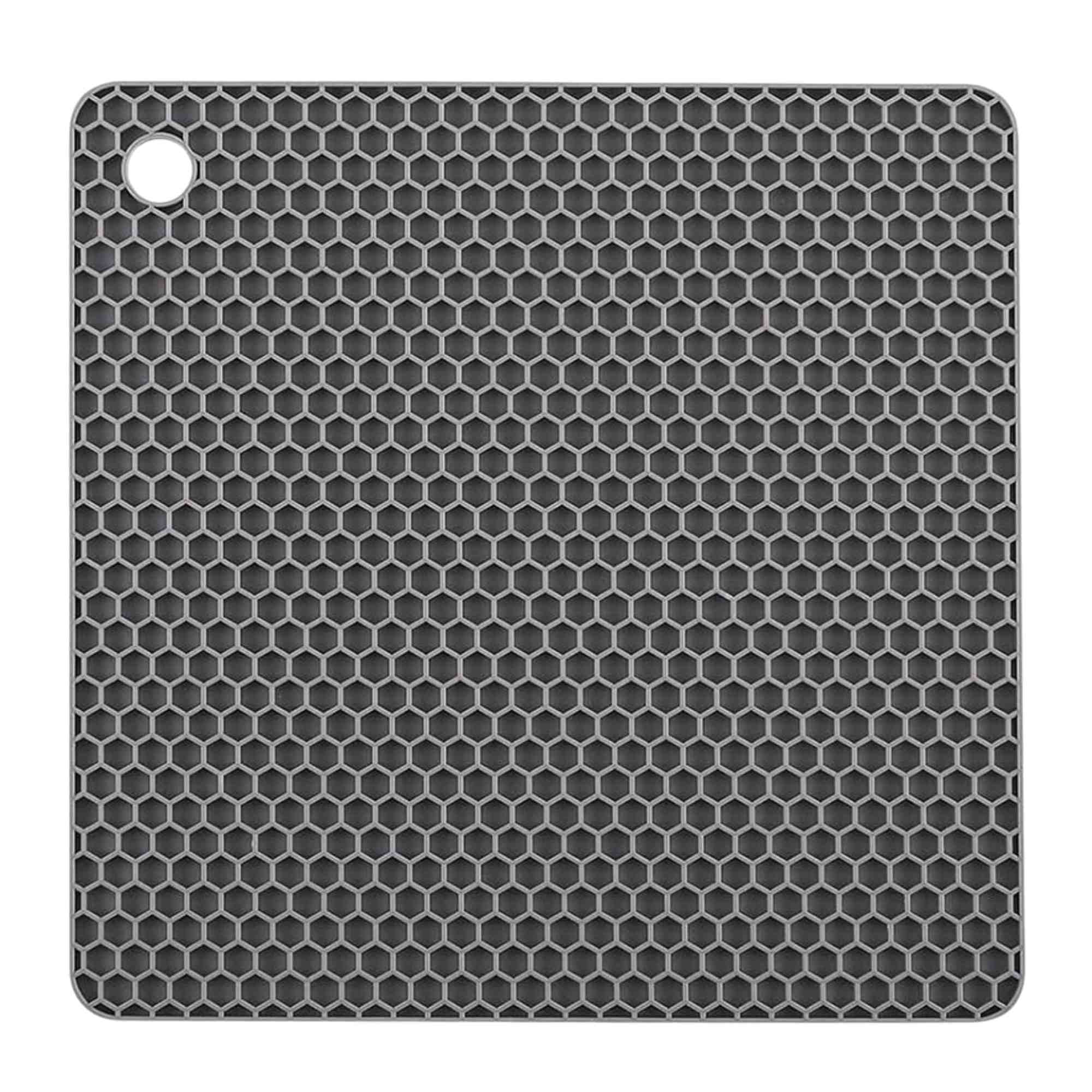 7" Square Silicone Placemat & Holder: 1 Pack Trivets Kitchen Accessories lifestyle use image