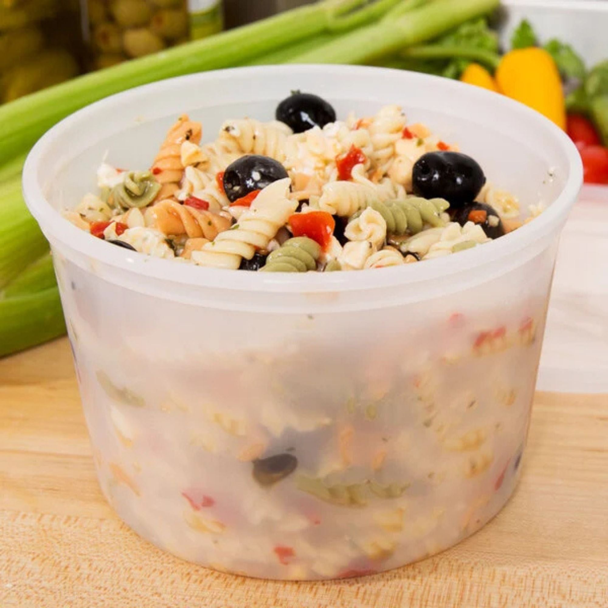 64 oz Heavy Duty Microwavable Deli Container (No Lids): 2 Pack Take Out Containers Storage Container size and feature image