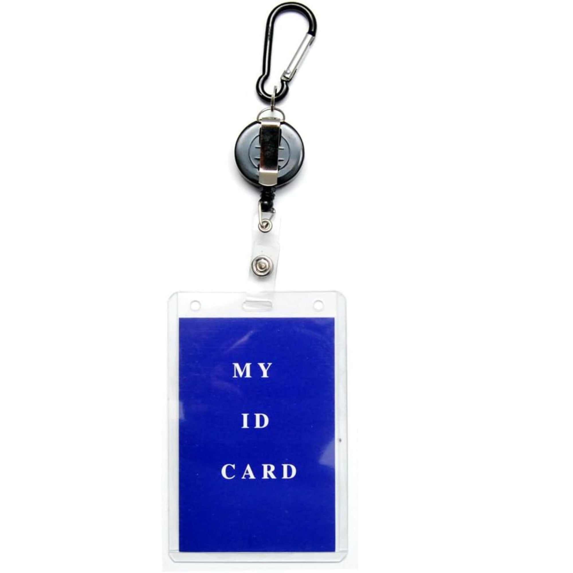 Retractable Badge Reel with Carabiner & Belt Clip: 1 Pack Lanyards main product image