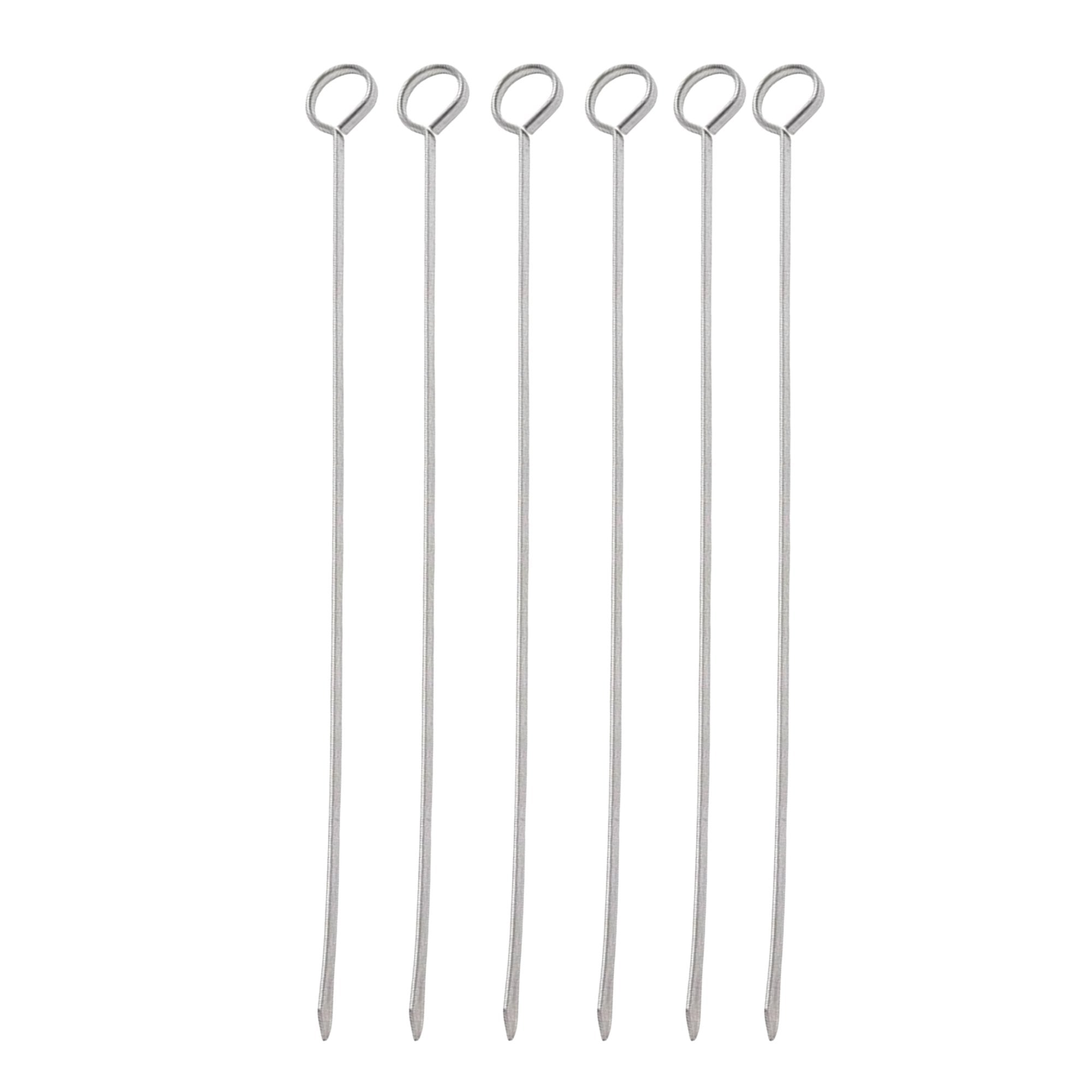 Heavy 16 inch Metal SKEWERS : 6 Pack BBQ Gadget main product image