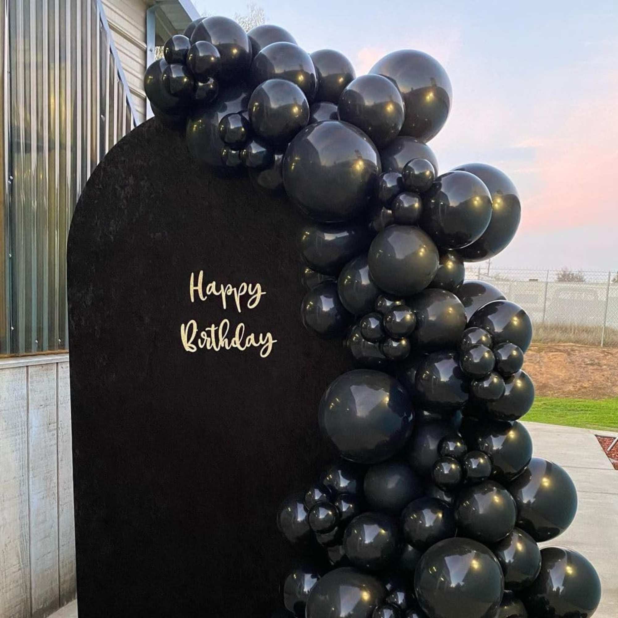 12" Helium Quality Natural Latex Balloons Black 10 Pack Balloon Halloween Balloon product image 5
