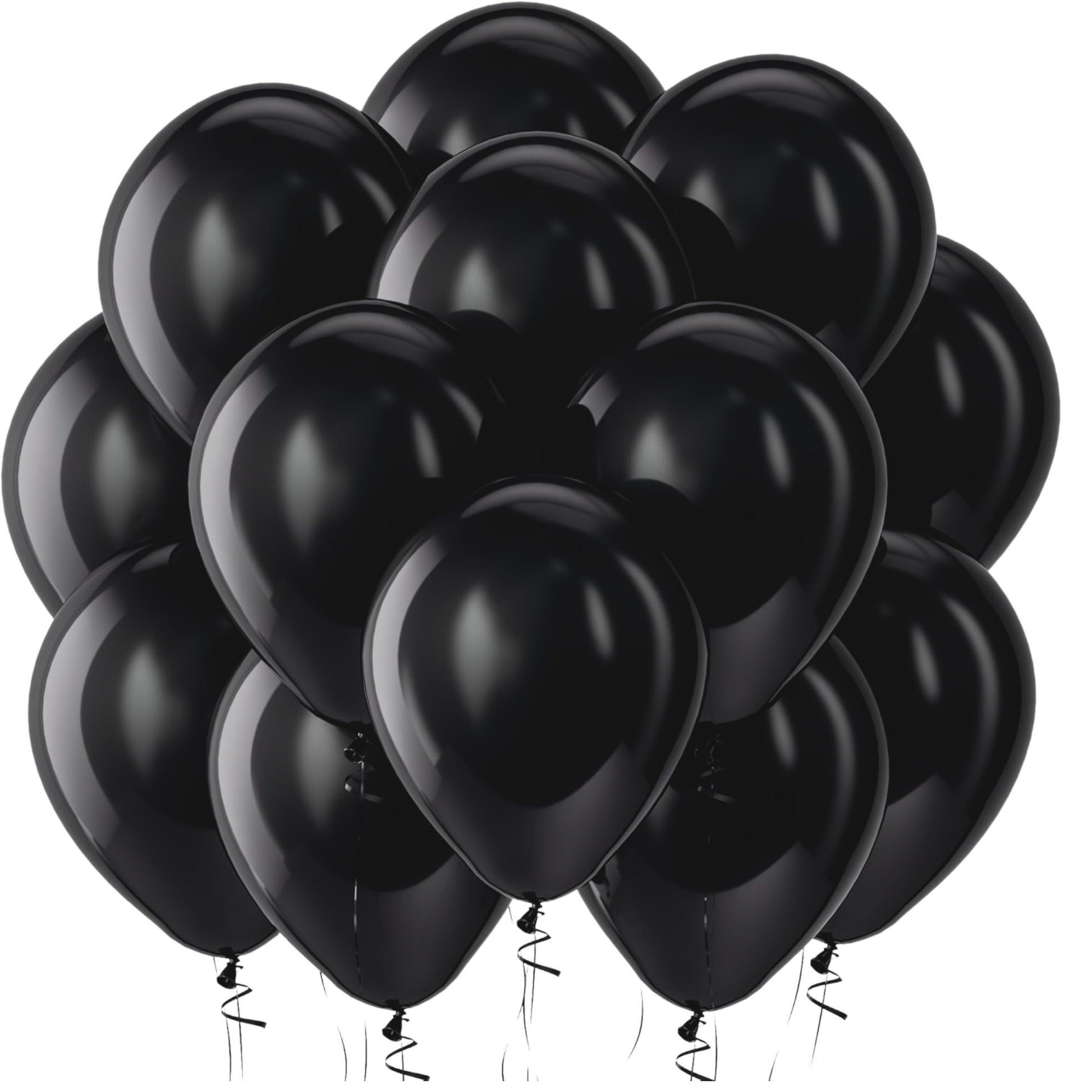 Helium-Quality Natural Latex Balloons  Black