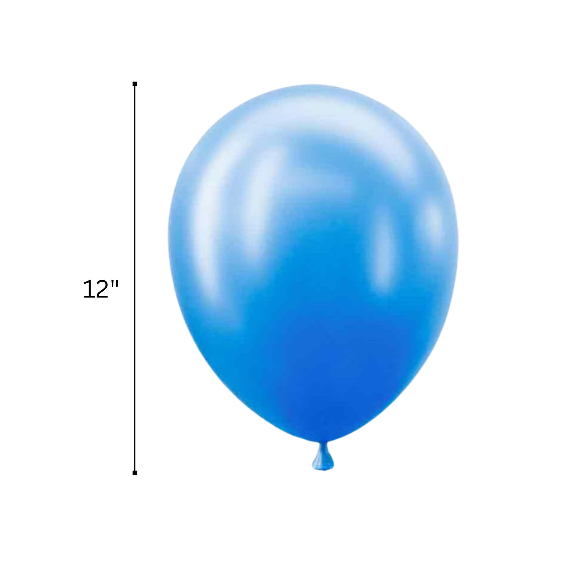 12" Helium Quality Natural Latex Balloons Blue 10 Pack product detail image