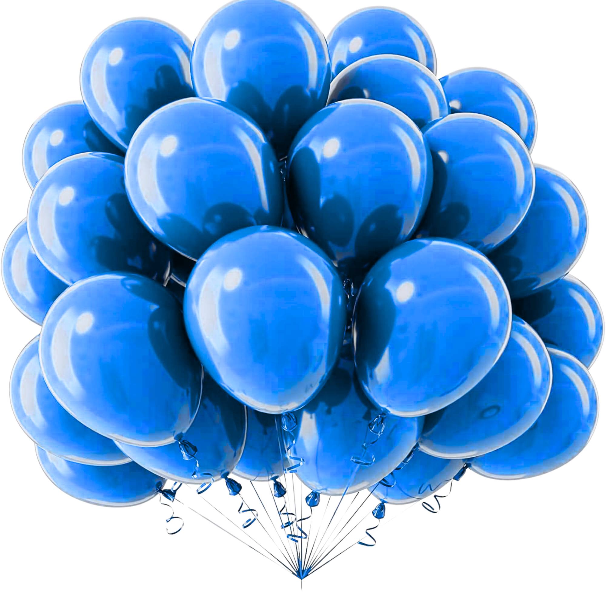 12" Helium Quality Natural Latex Balloons Blue 10 Pack lifestyle use image