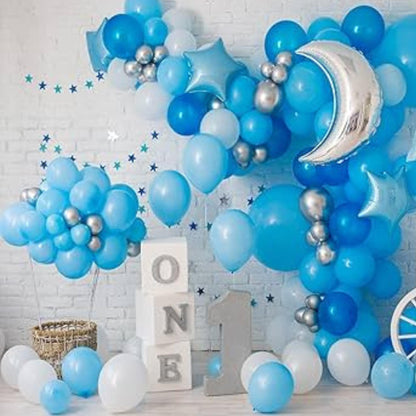 Helium-Quality Natural Latex Balloons Blue, Safe for Age 8+ – Classic Party & Event Decorations