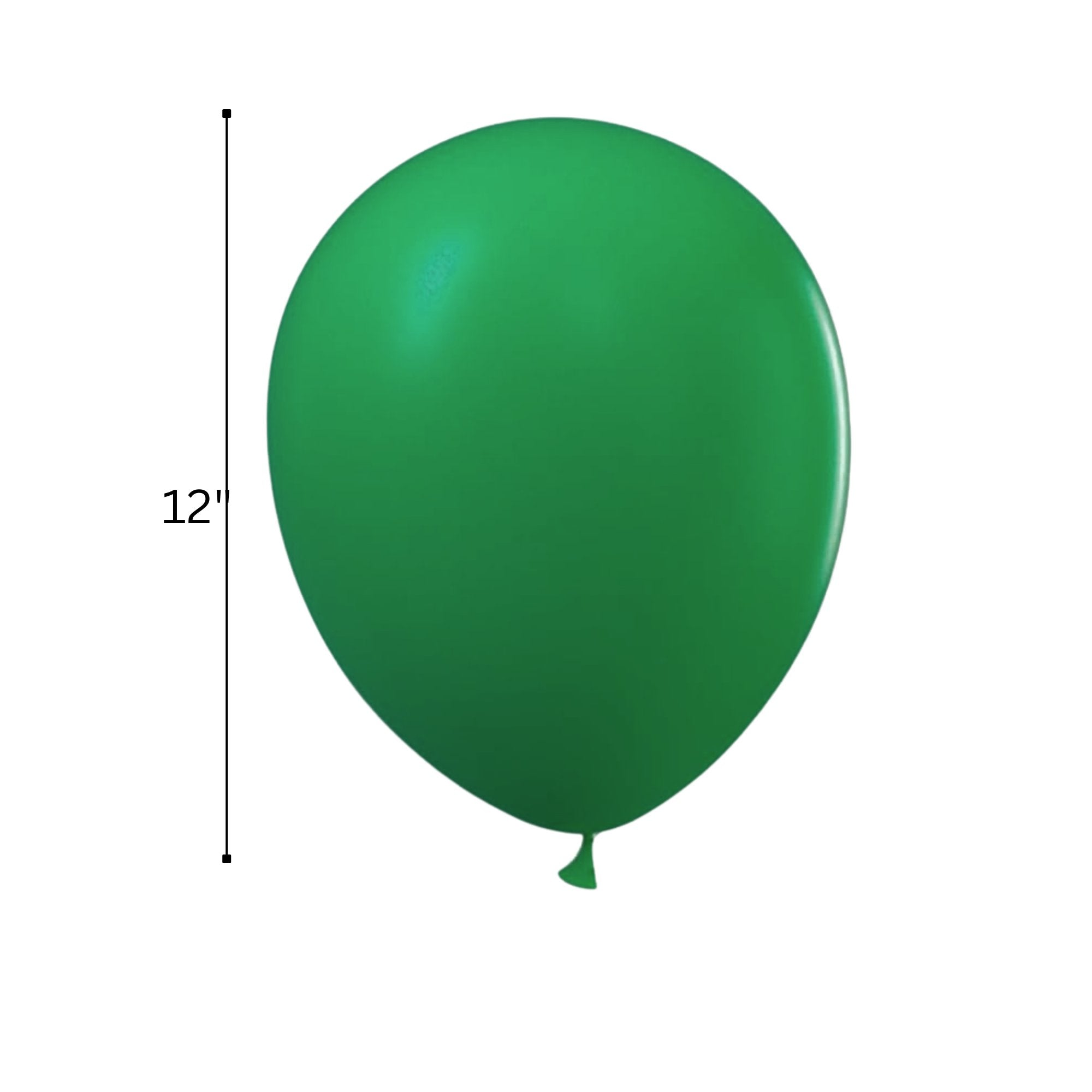 12" Helium Quality Natural Latex Balloons Dark Green 10 Pack product detail image