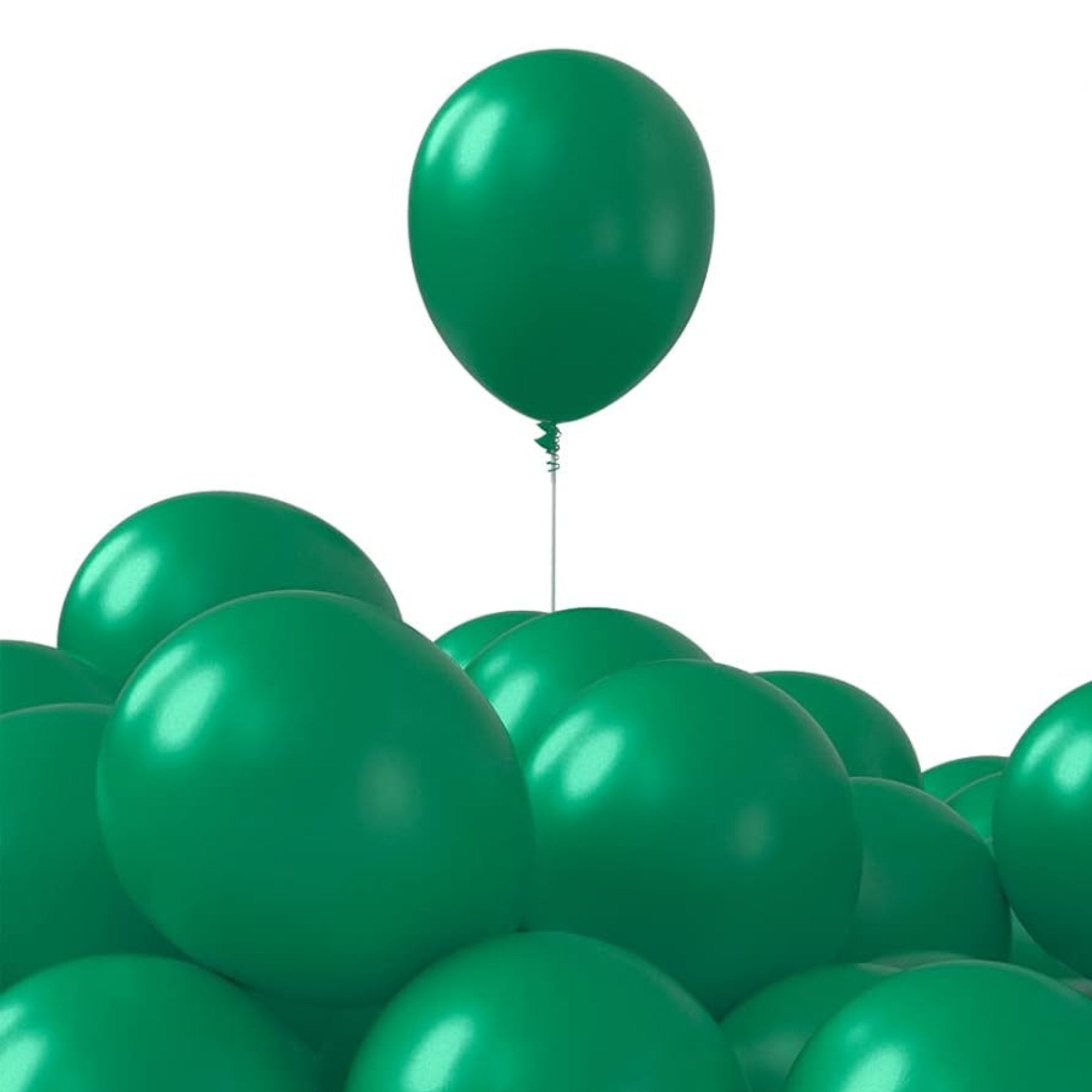 12" Helium Quality Natural Latex Balloons Dark Green 10 Pack main product image