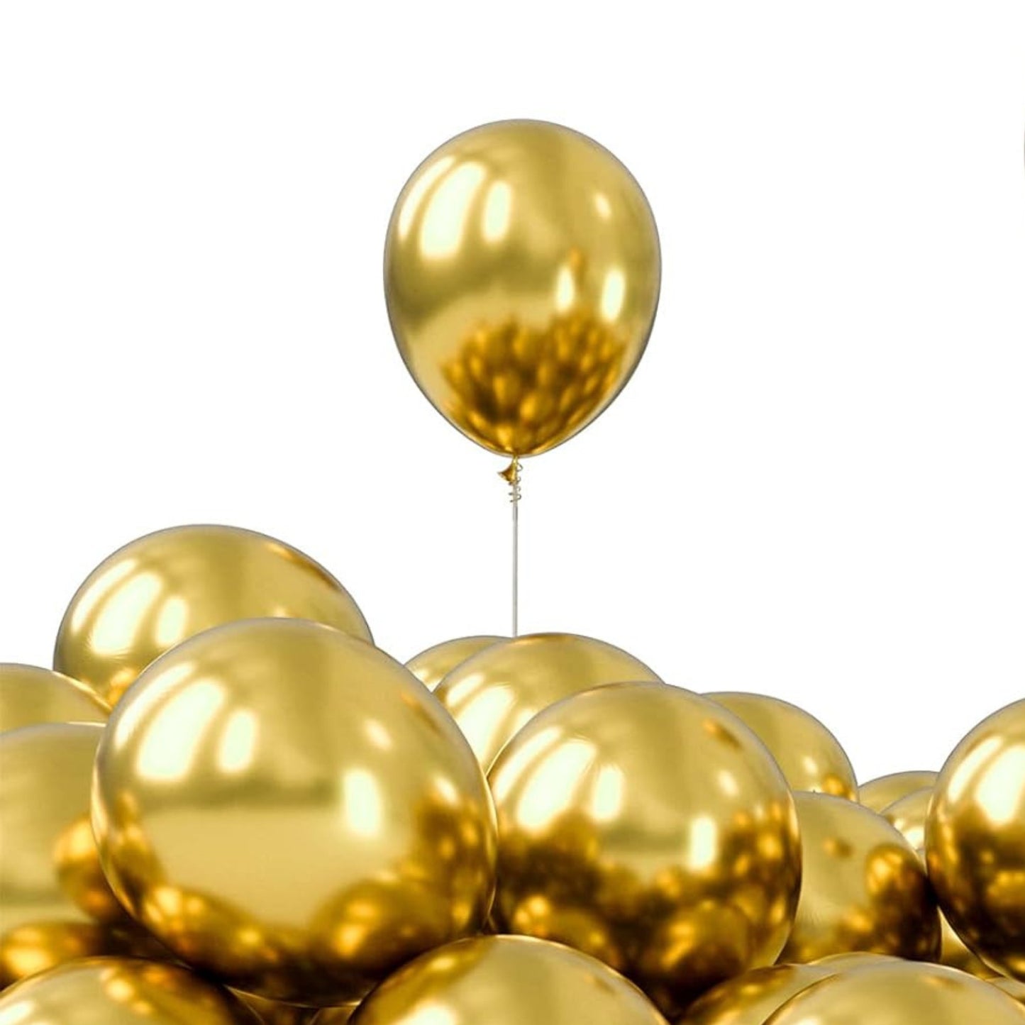 Helium-Quality Natural Latex Balloons Golden, Safe for Age 8+ – Elegant Party & Event Decorations