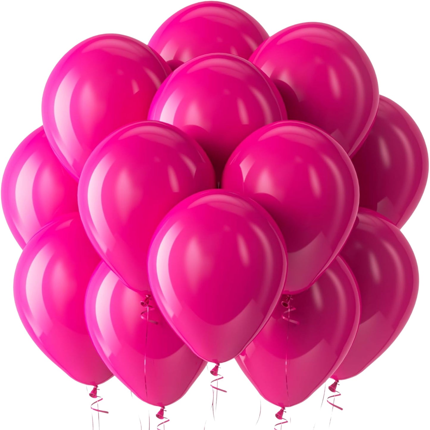 Helium-Quality Natural Latex Balloons Hot Pink, Safe for Age 8+ – Bold Party & Event Decorations