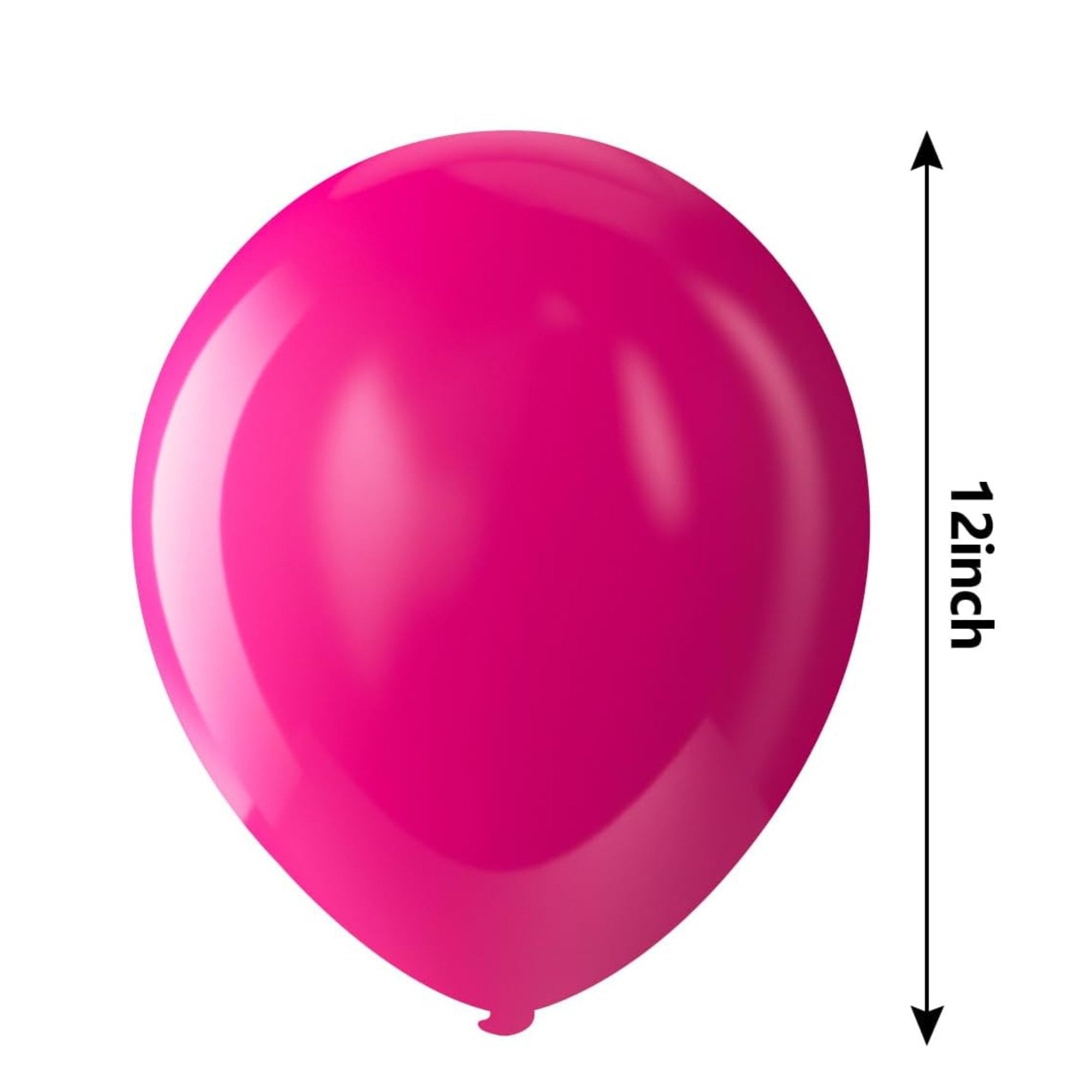 12" Helium Quality Natural Latex Balloons Hot Pink 10 Pack product detail image