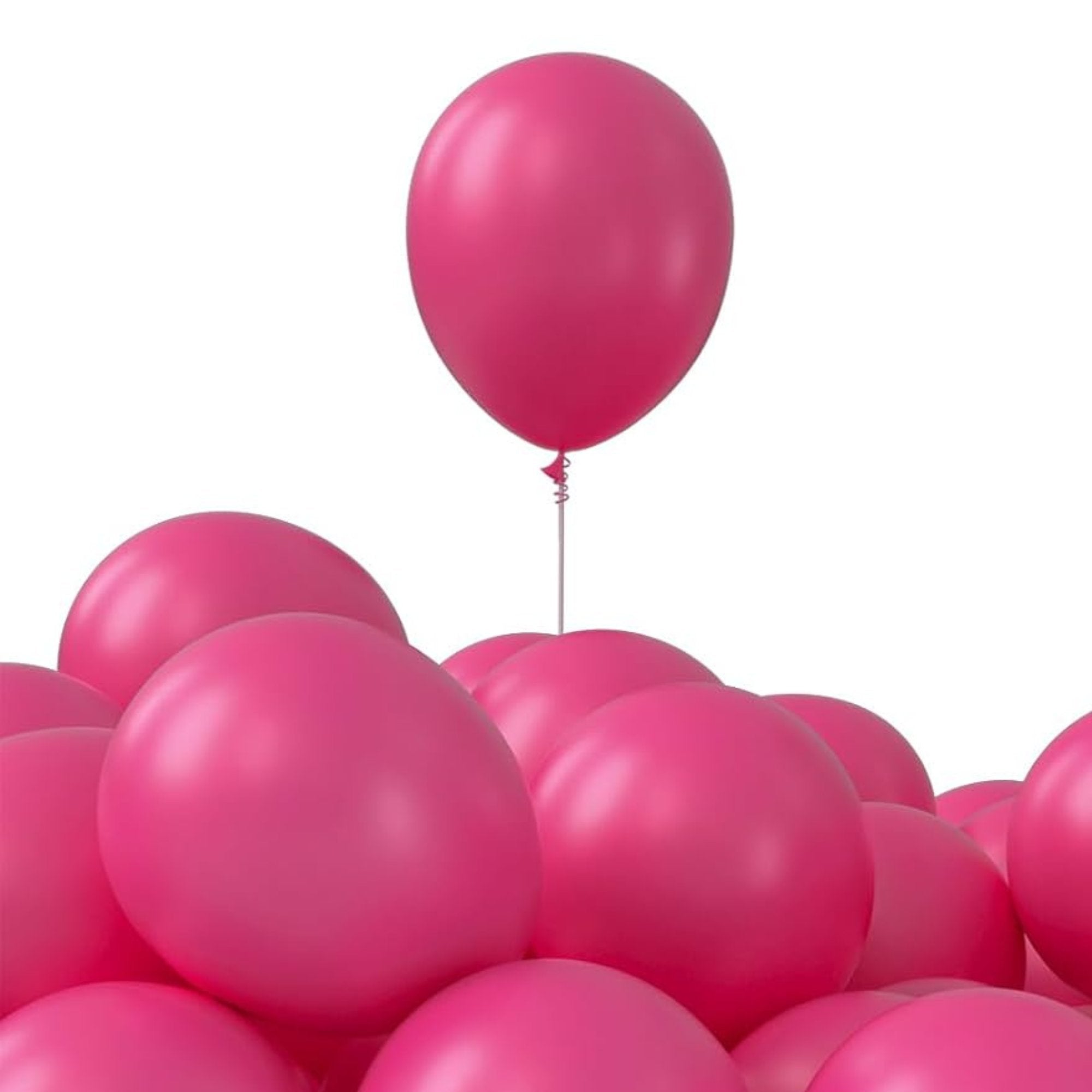 12" Helium Quality Natural Latex Balloons Hot Pink 10 Pack main product image