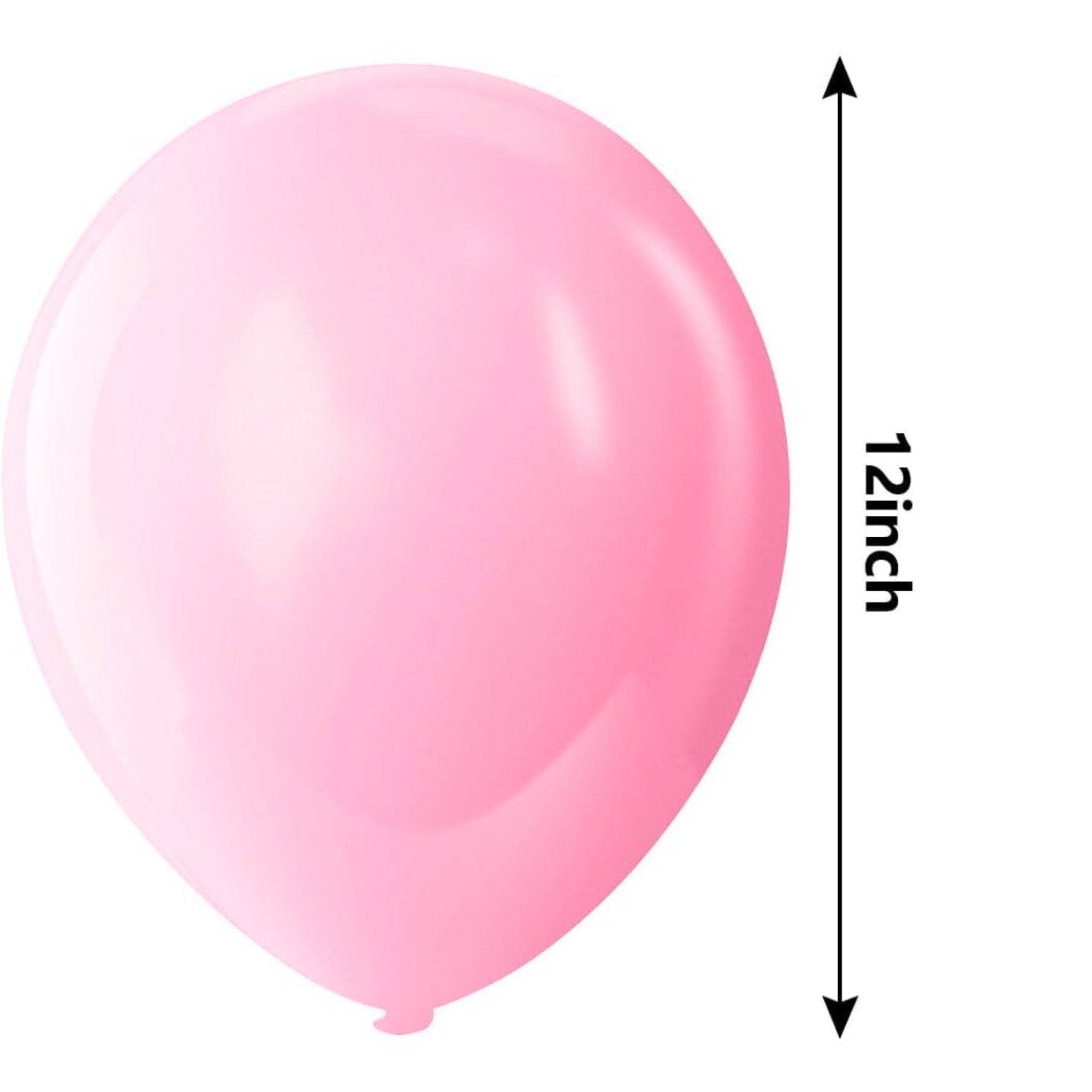 12" Helium Quality Natural Latex Balloons Light Pink 10 Pack product detail image
