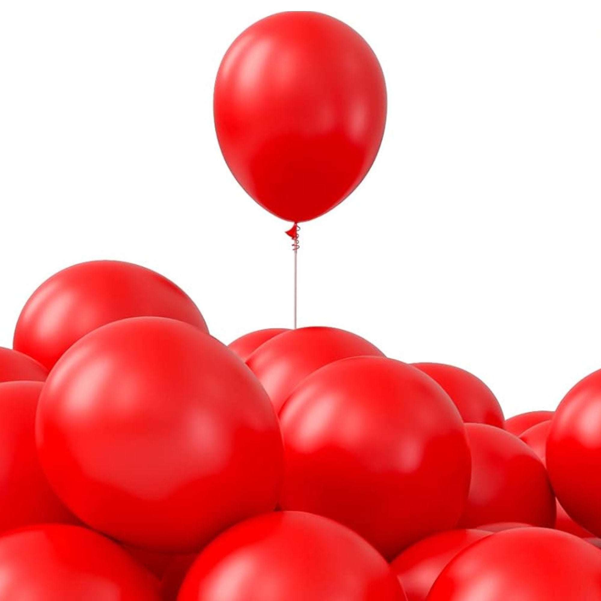 12" Helium Quality Natural Latex Balloons Red 10 Pack main product image