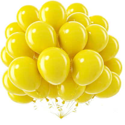 Helium-Quality Natural Latex Balloons  Yellow, Safe for Age 8+ – Bright Party & Event Decorations