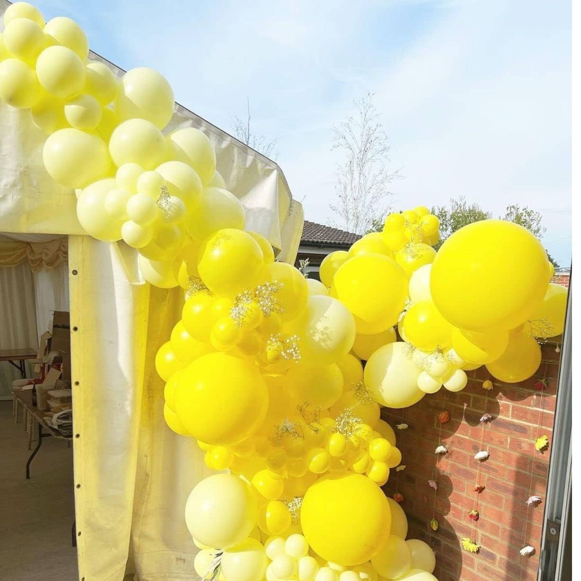12" Helium Quality Natural Latex Balloons Yellow 10 Pack product image 5