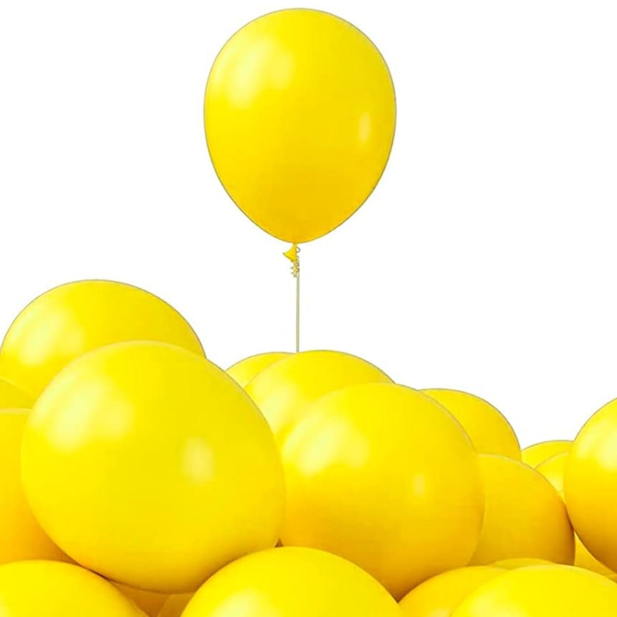 12" Helium Quality Natural Latex Balloons Yellow 10 Pack main product image