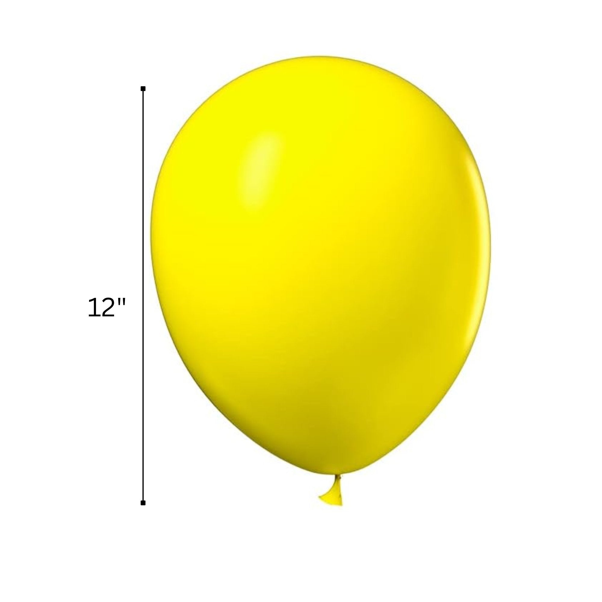 12" Helium Quality Natural Latex Balloons Yellow 10 Pack product detail image