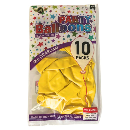 Helium-Quality Natural Latex Balloons  Yellow, Safe for Age 8+ – Bright Party & Event Decorations