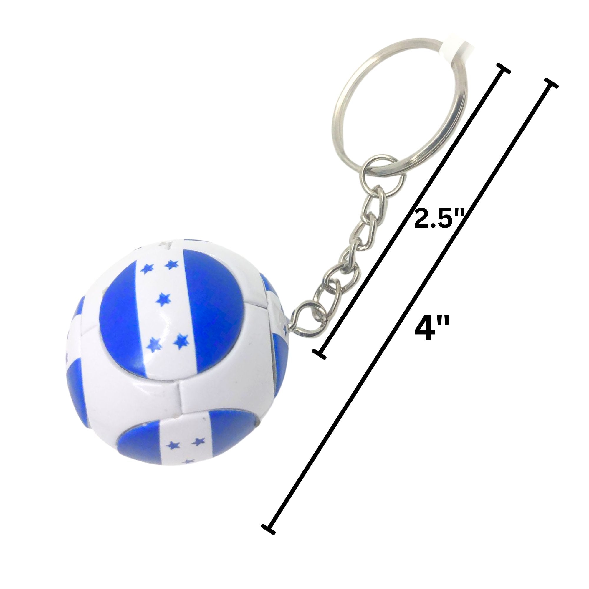 Key Chain with Honduras Flag Ball – Compact and Convenient Tool On the Go: 1 Pack Keychain with ball, Novelty & Souvenir