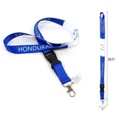 Honduras Flag Lanyard Keychain with Quick Release – Durable Neck Strap for Keys, Badges, and ID Cards