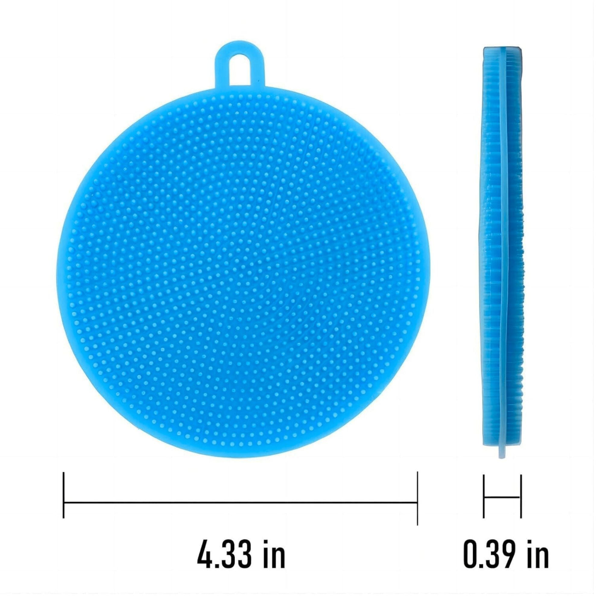 4.3" Round Silicone Sponge Scrubber: 1 Pack Sponges & Scouring Pads Kitchen Accessories product detail image