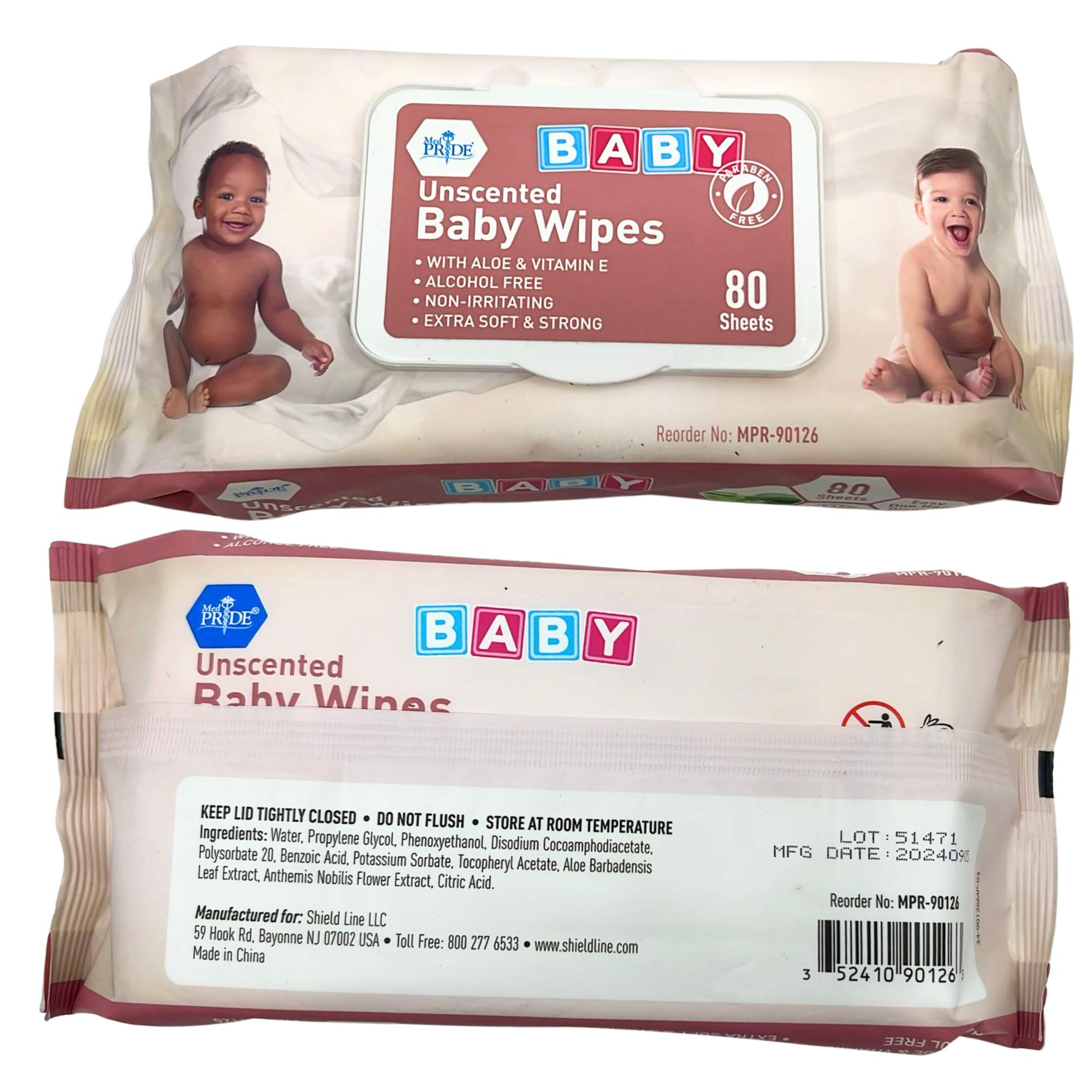 Disposable Unscented Baby Wipes: 80 Pack Disposable Baby Wipes Kids Accessories Wipe size and feature image
