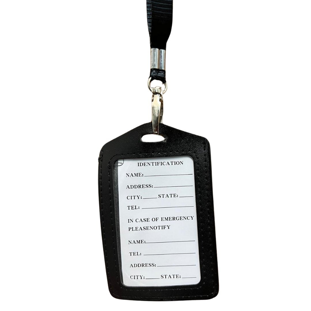 Identification Card Holder with Neck Ribbon: 1 Pack Badge & Pass Holders lifestyle use image
