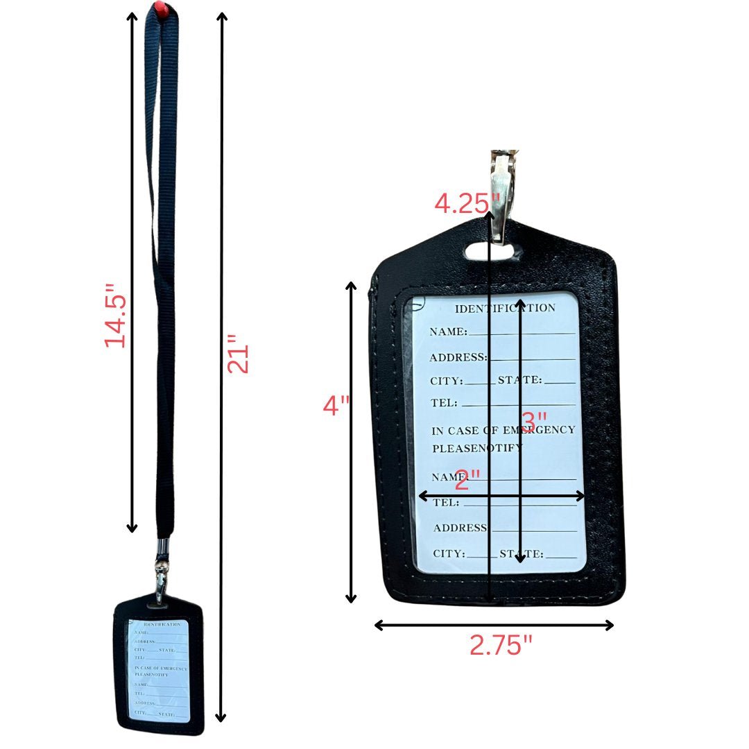 Identification Card Holder with Neck Ribbon: 1 Pack Badge & Pass Holders product detail image