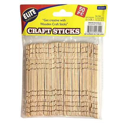 Incraftables 4.5" Natural Color Popsicle Craft Sticks