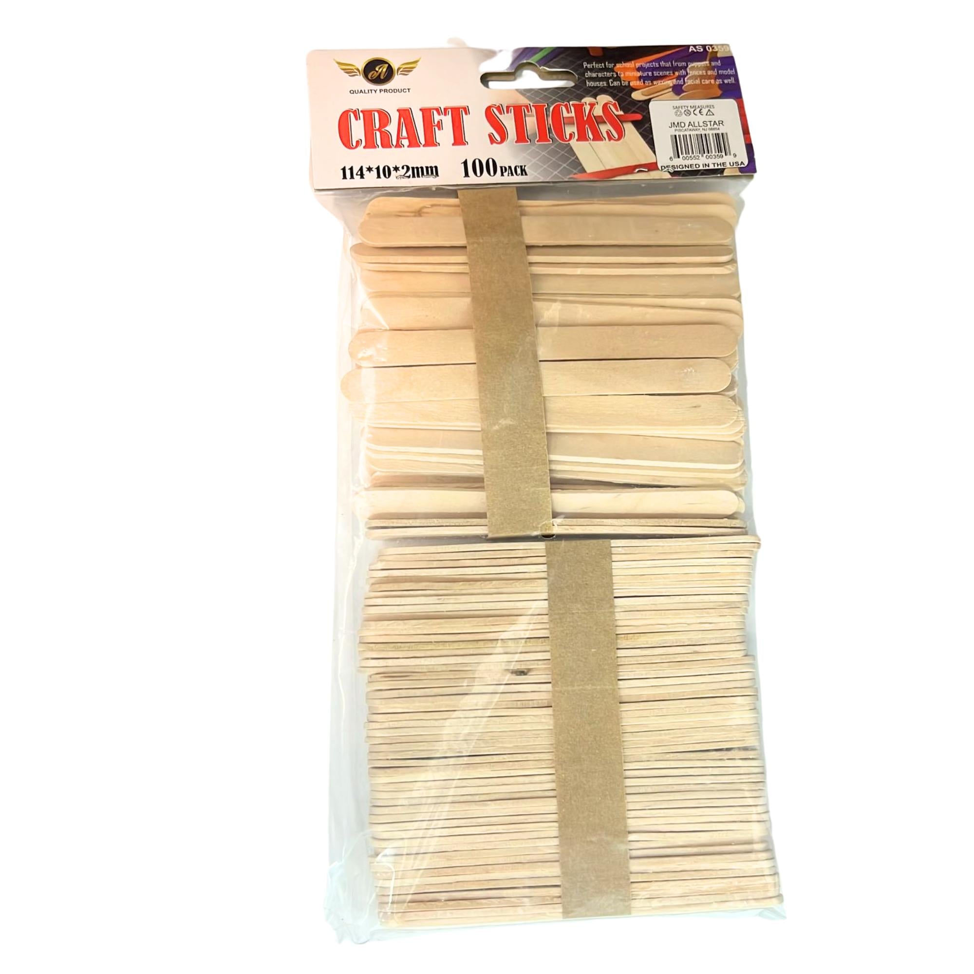 4.5" Incraftable Natural Color Popsicle Craft Sticks – 100 Pack Craft Wood Sticks DIY lifestyle use image