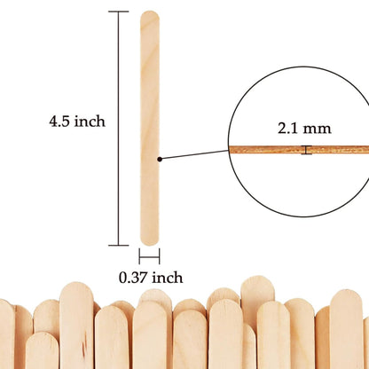  Incraftable Natural Color Popsicle Craft Sticks