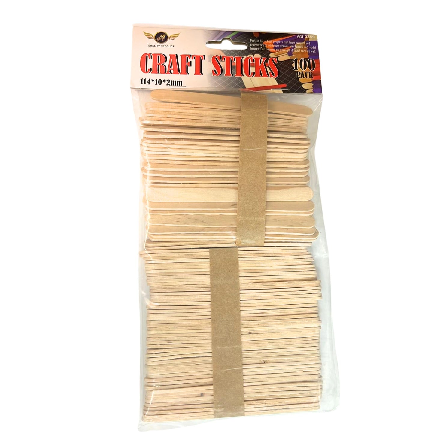  Incraftables Natural Color Popsicle Craft Sticks