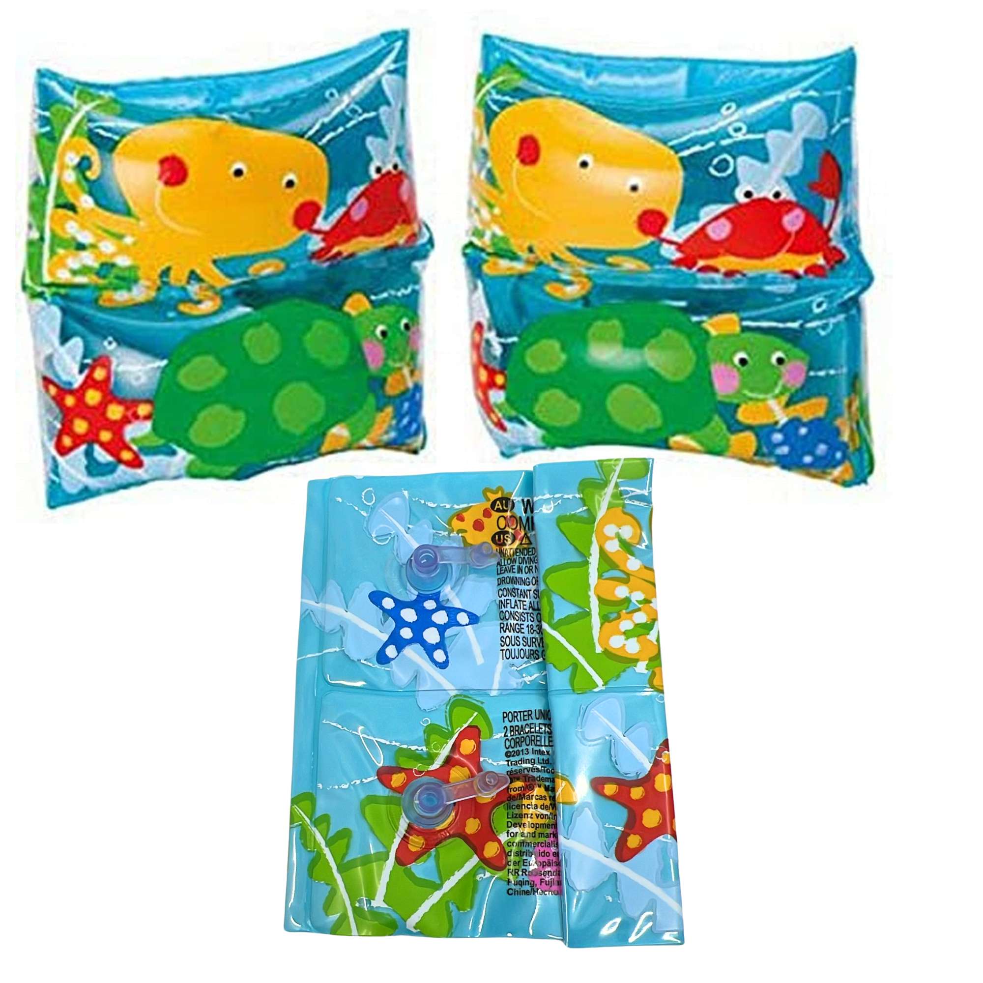Intex Sea Buddy Inflatable Arm Bands – Swim Floaties for Kids: 1 Pair Swim Armbands size and feature image