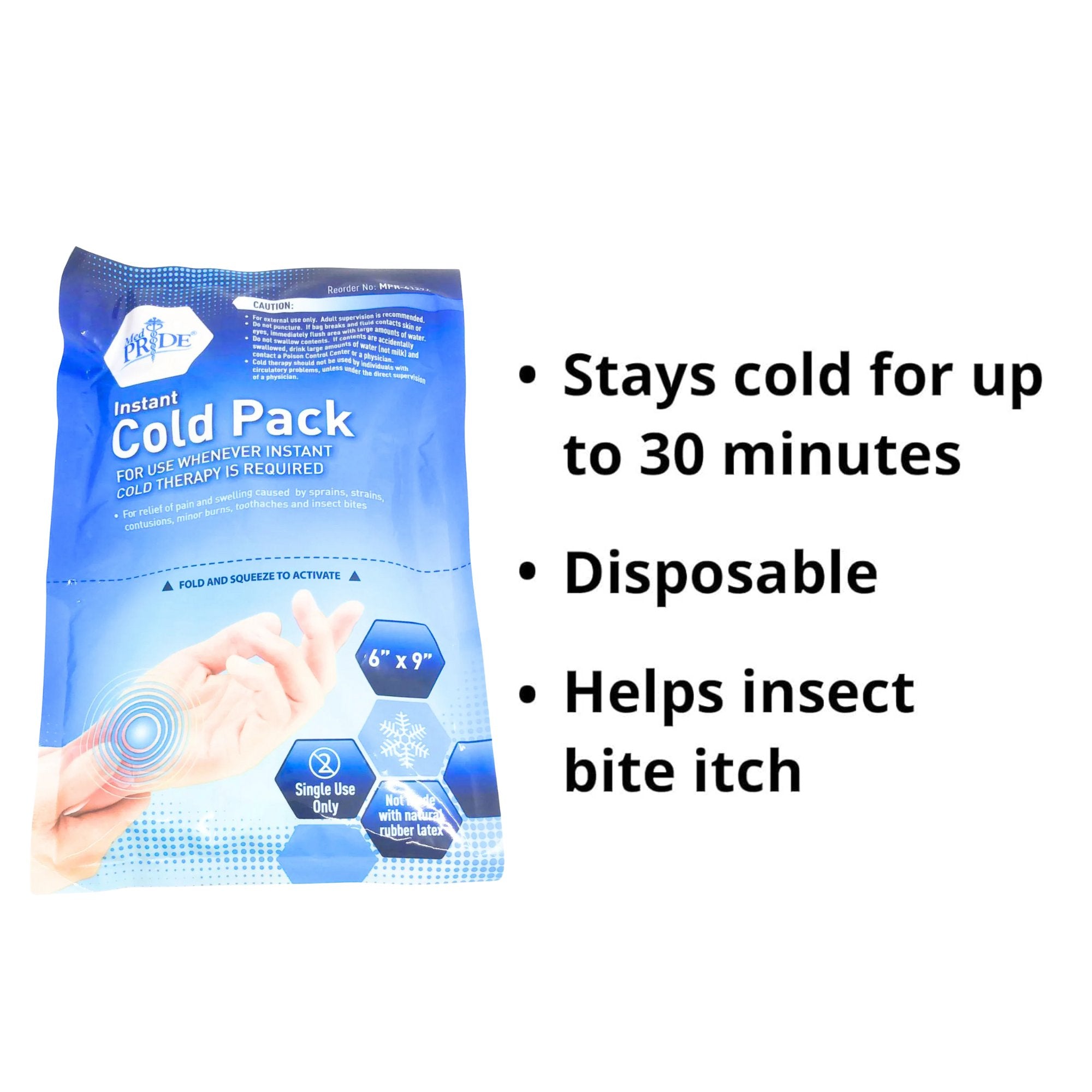 Instant Cold Pack Cooling Relief: 1 Pack Personal Care Safety size and feature image