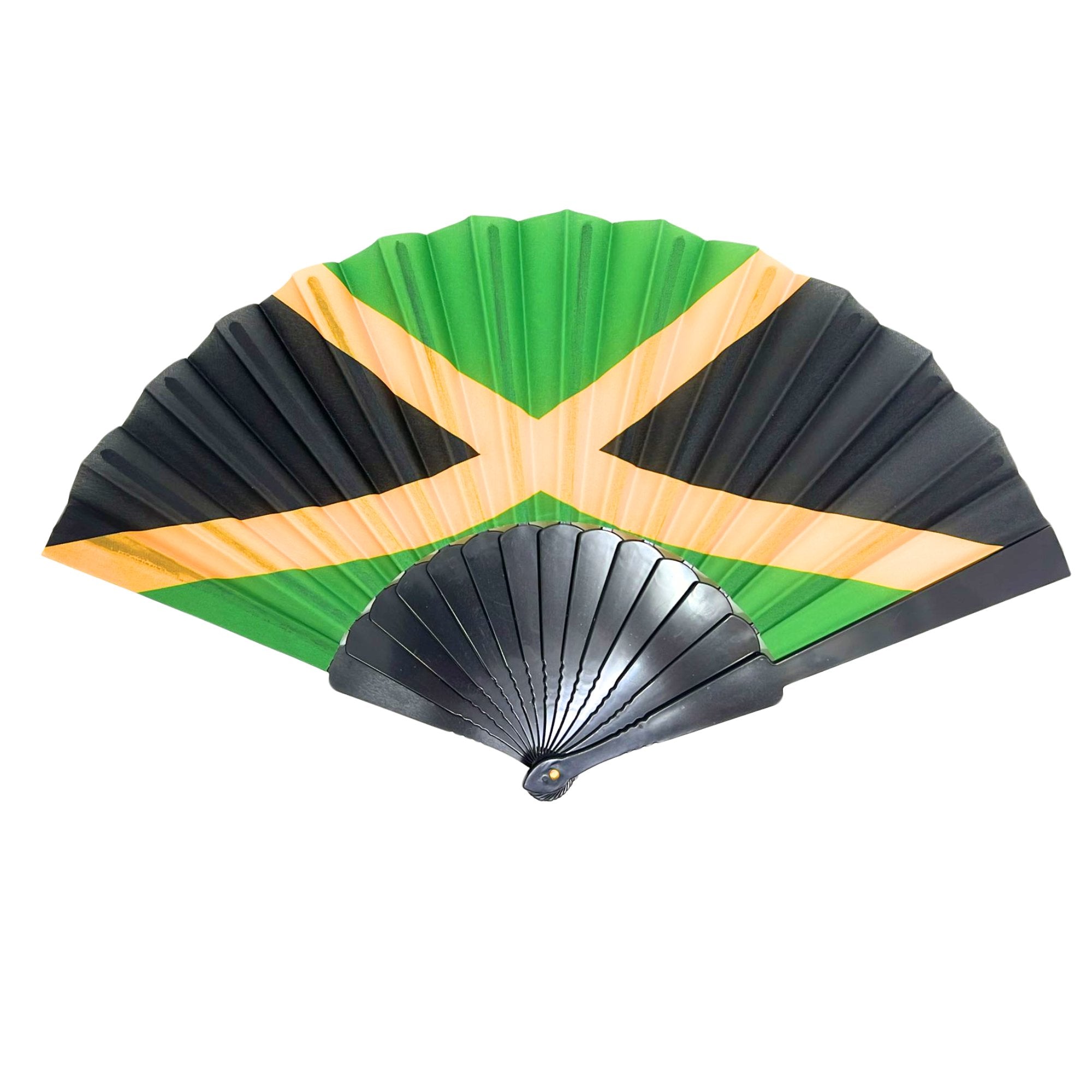 14 x 9 Inches Jamaica Flag Hand Folding Fan: 1 Pack Souvenir, Novelty & Souvenir Catalog main product image