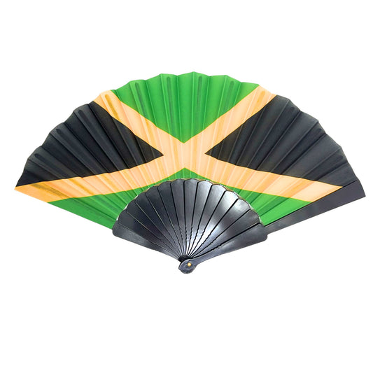 Jamaica Flag Hand Folding Fan