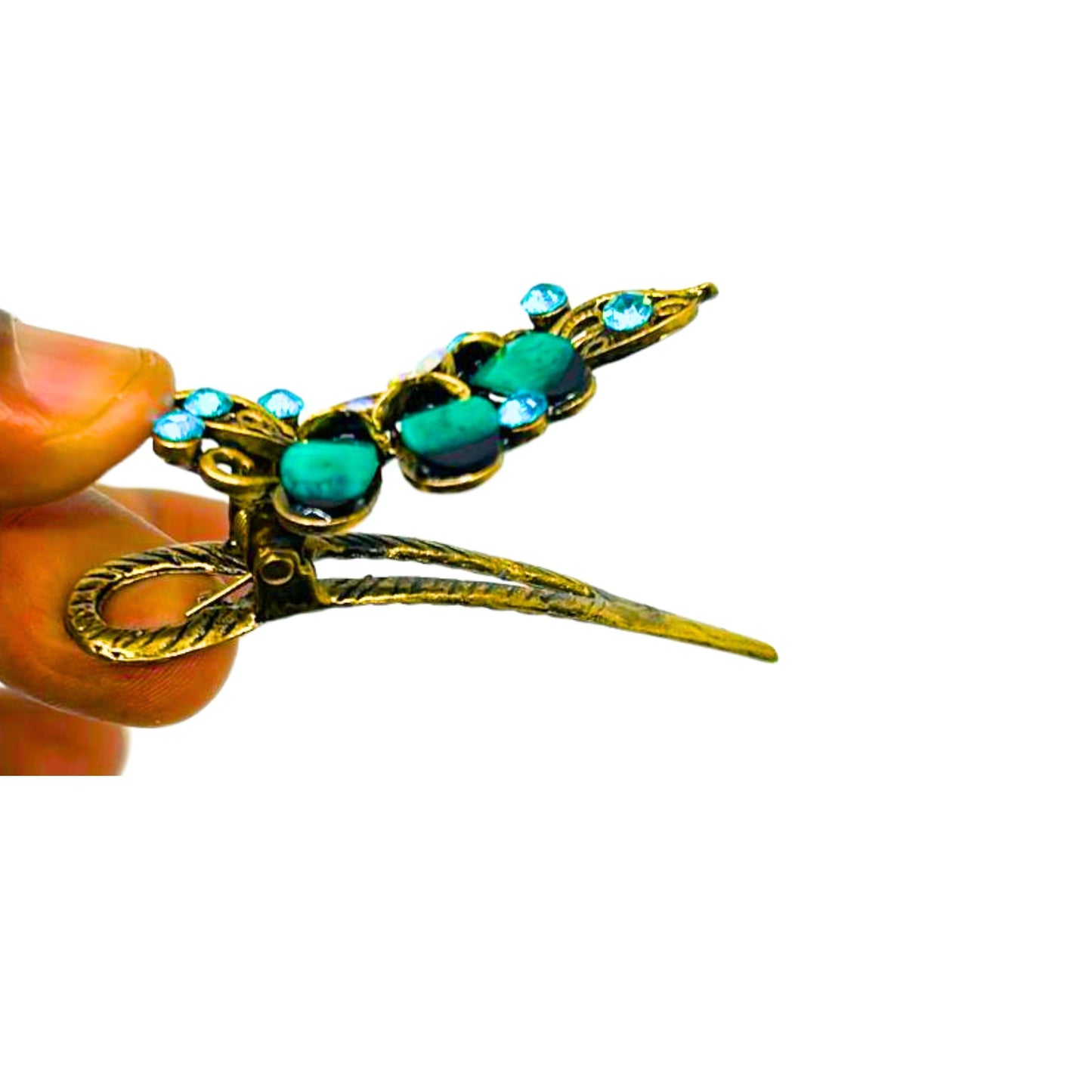 Vintage Hair Clip with Precious Stones