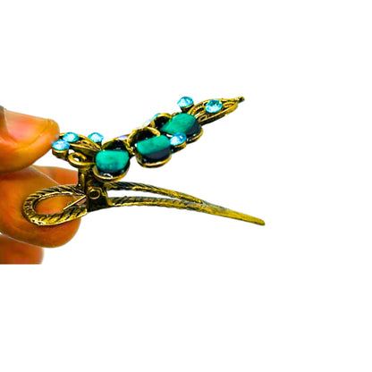 Vintage Hair Clip with Precious Stones
