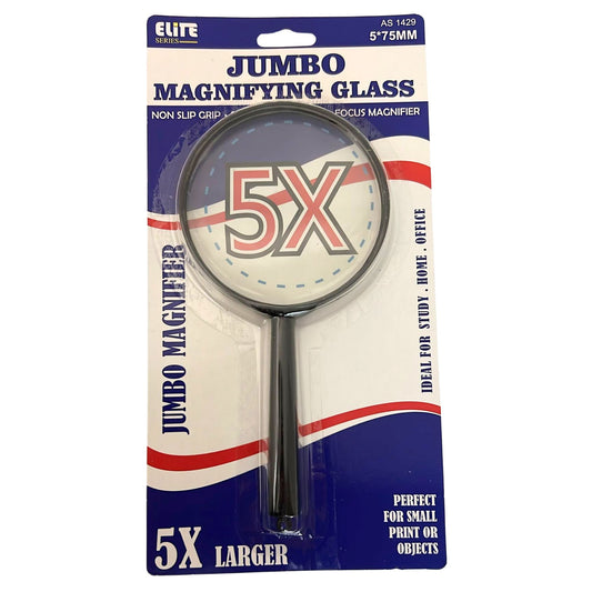 Jumbo Magnifying Glass 5X for Clear, Enlarged Viewing